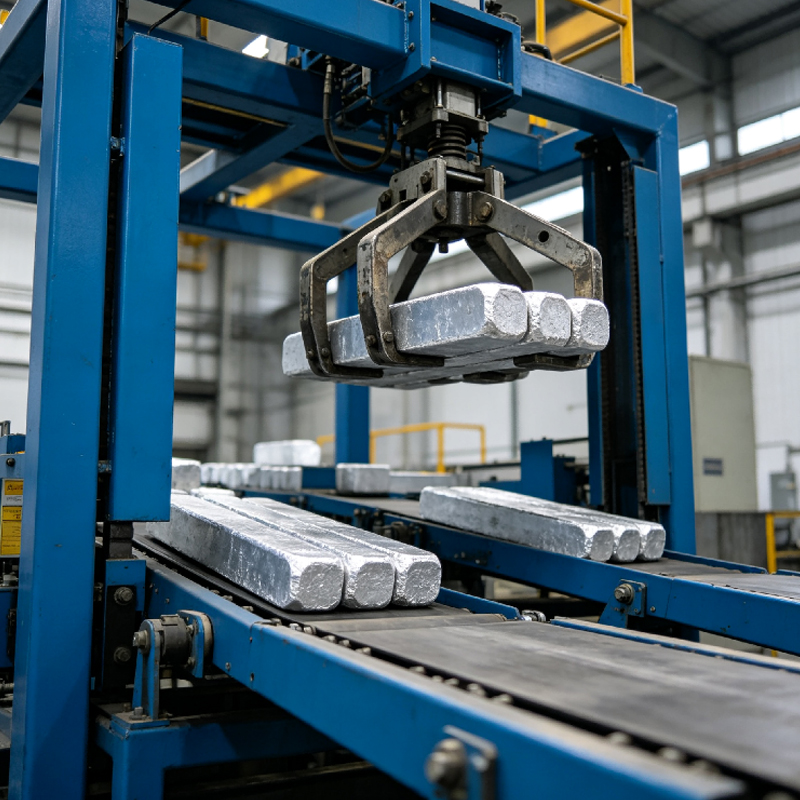 Automatic Palletizing Robot For Metal Ingot Stacking In Metallurgical Smelting Plant