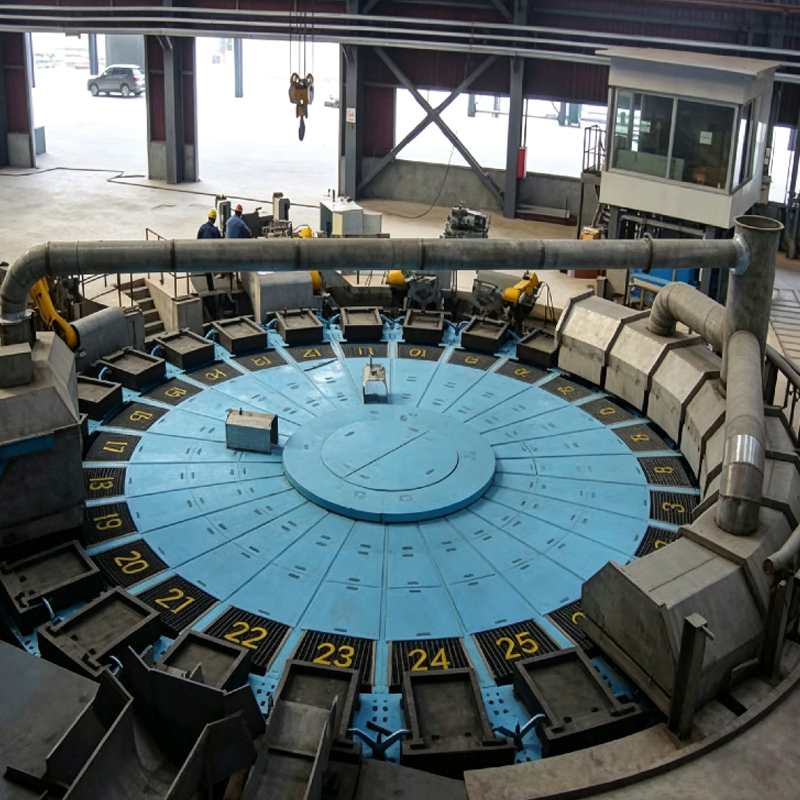 Copper Anode Disc Casting Machine For Copper Smelting Refining Plant