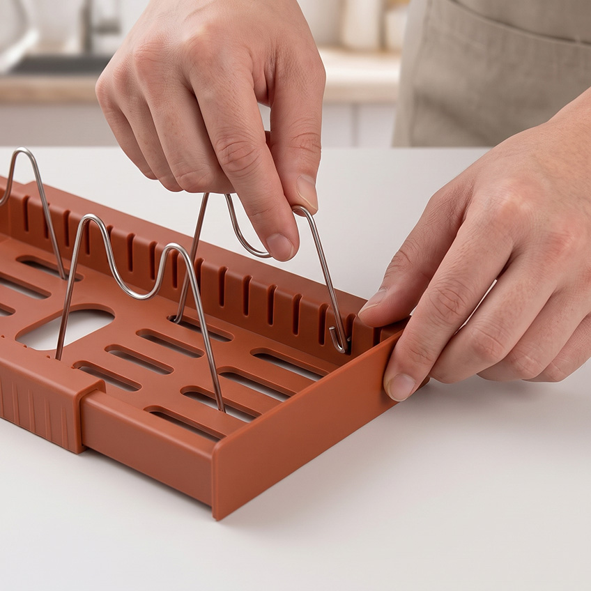 Expandable Pot and Pan Organizer Rack