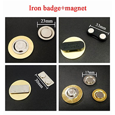  Magnetické kovové odznaky 