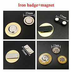  Magnet Metal Badges 