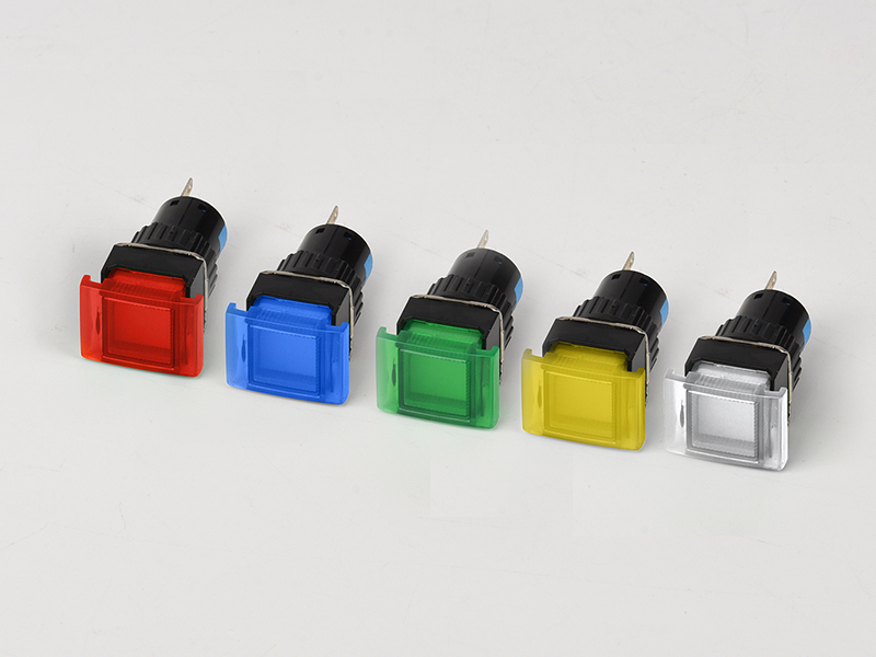 16mm Square Illuminated Plastic Push Button HL16A-SR